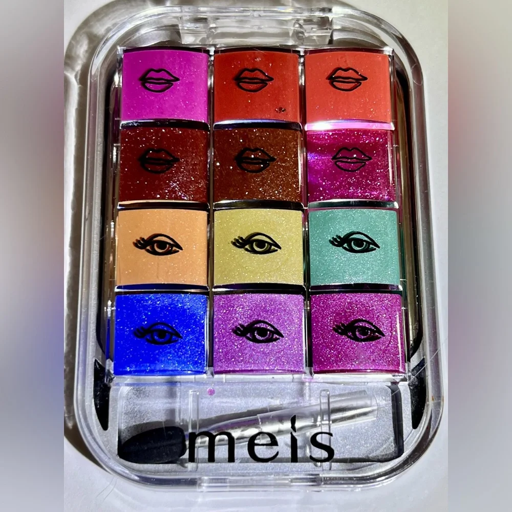 Glitter Eye & Lip Palette by mels - 12 Colors
